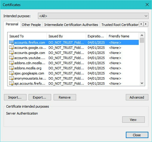 Unable to configure windows to trust the fiddler root certificate как решить